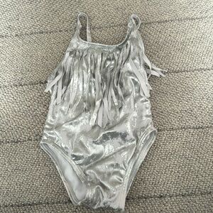 Random Hearts “silver wave fringe” girls bathing suit size 18months